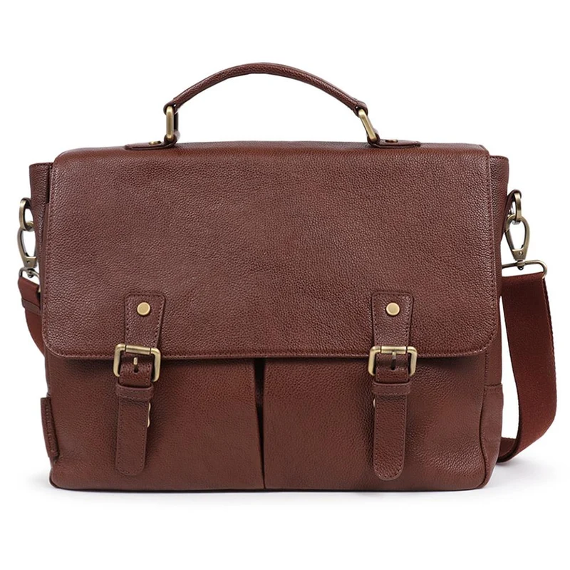 Upland Leather Briefcase - UPLAND / 325 628 - Tan Grain