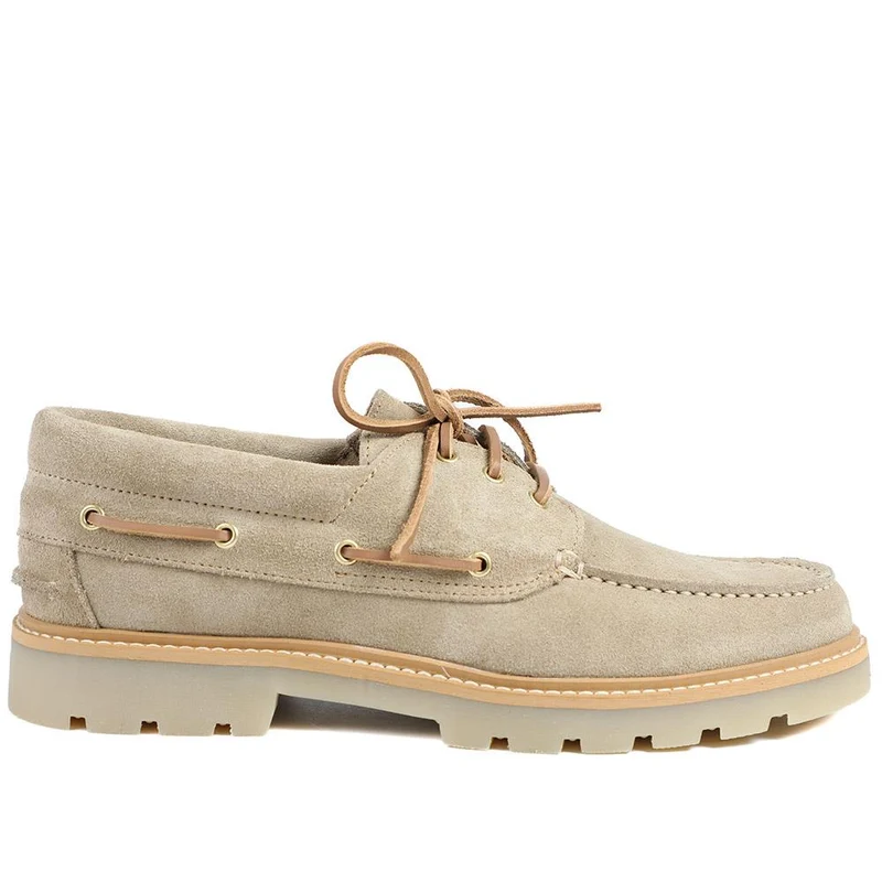 Perivale Chunky Leather Moccasins - PERIVALE / 328 812 - Sand Suede