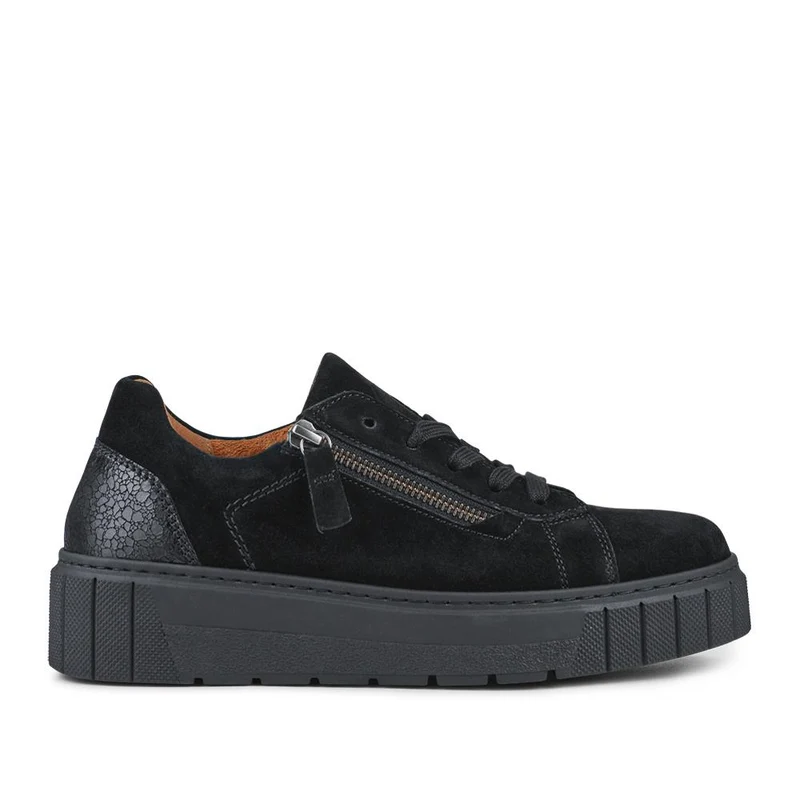 Ferry Wide Fit Leather Platform Trainers - GAB42511 / 328 030
