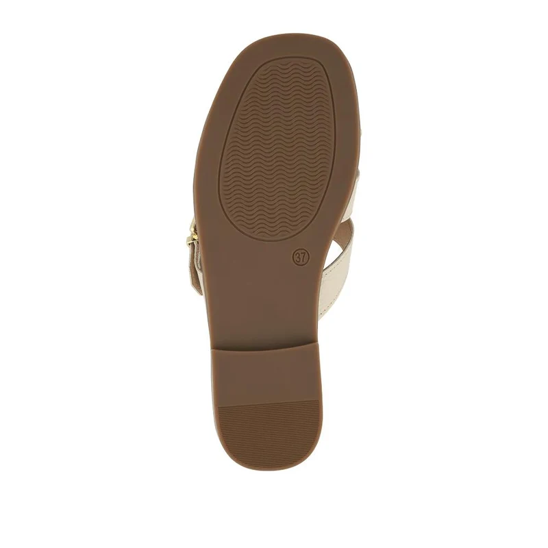 Hylda Smart Suede Leather Mules - HYLDA / 329 198 - Cream Leather