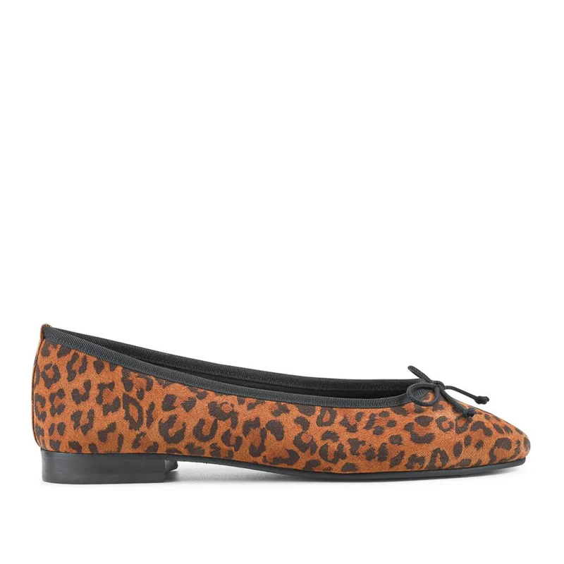 Ofelia Bow Detail Leather Pumps - OFELIA / 328 560 - Leopard