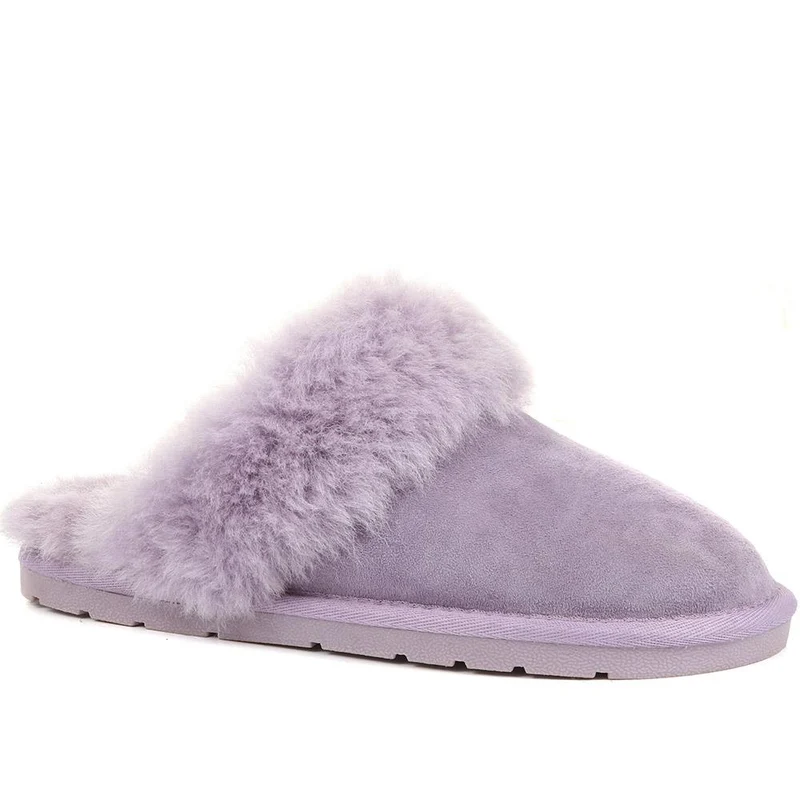 Bella-Rose Sheepskin Mule Slippers - BELLA-ROSE / 319 378 - Lilac
