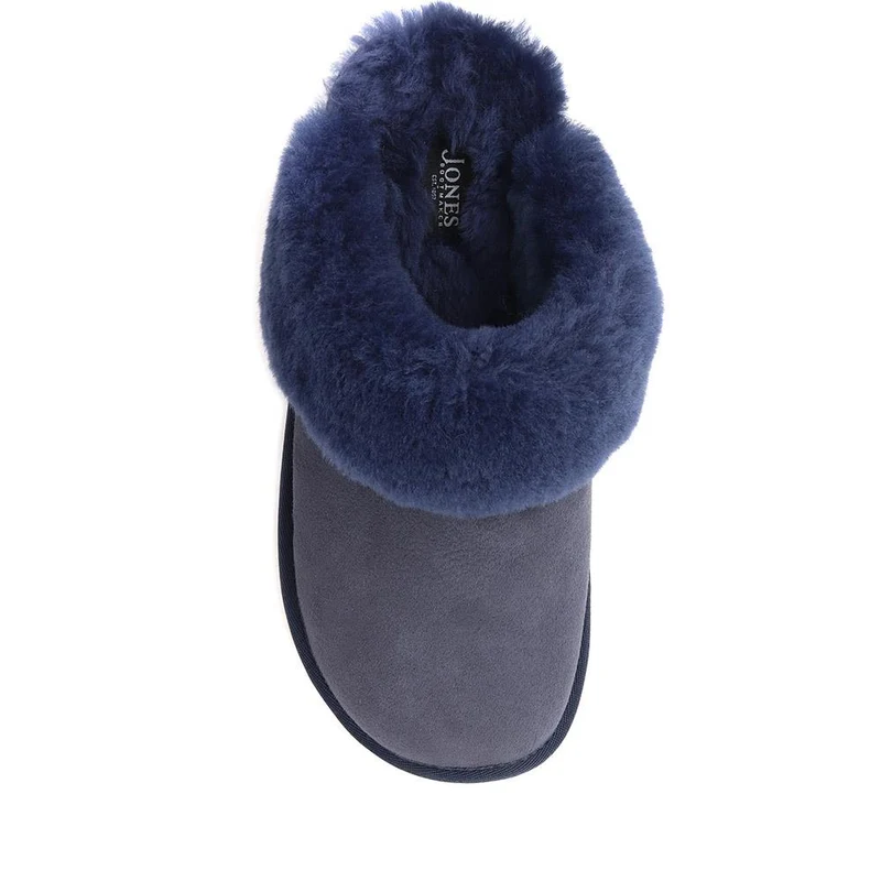 Bella-Rose Sheepskin Mule Slippers - BELLA-ROSE / 319 378 - Navy