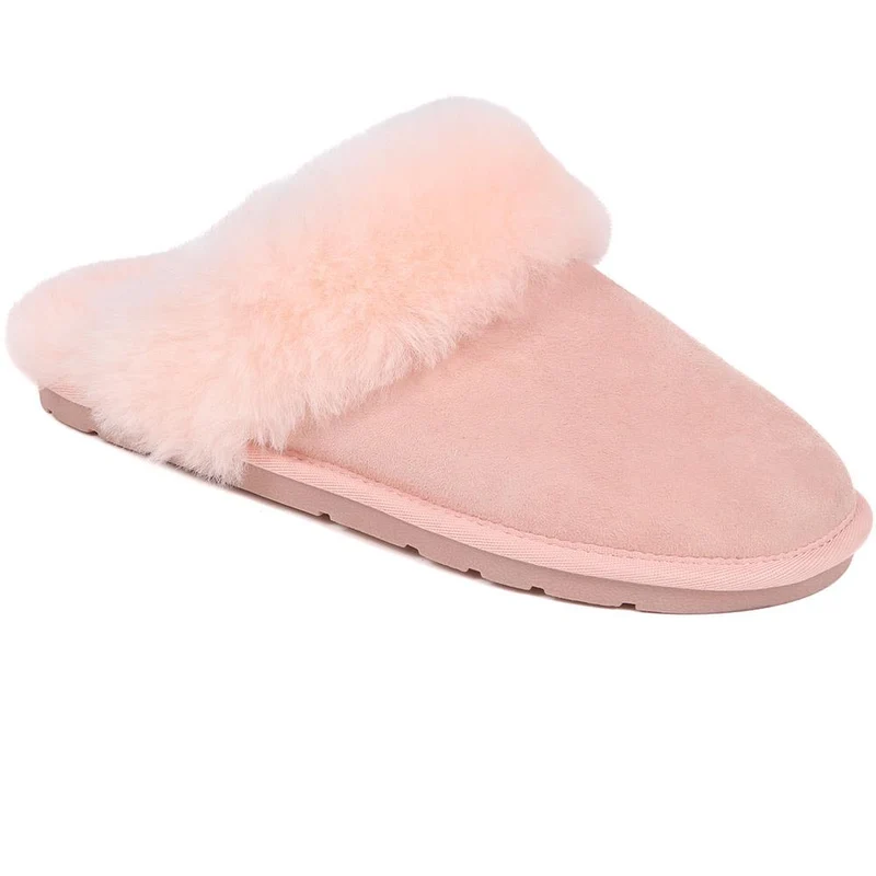 Bella-Rose Sheepskin Mule Slippers - BELLA-ROSE / 319 378 - Light Pink