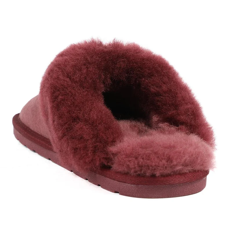 Bella-Rose Sheepskin Mule Slippers - BELLA-ROSE / 319 378 - Burgundy