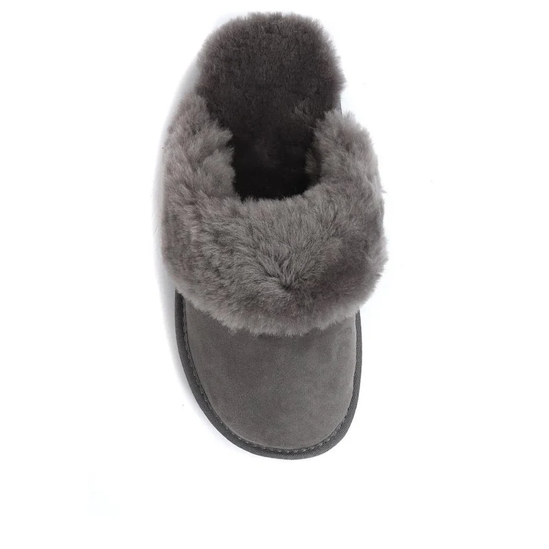 Bella-Rose Sheepskin Mule Slippers - BELLA-ROSE / 319 378 - Grey