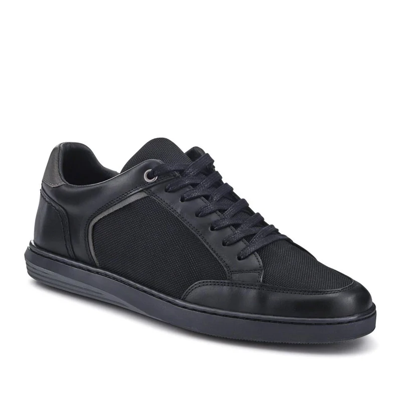 San Diego Leather Trainers - SANDIEGO / 327 427 - Black-Grey