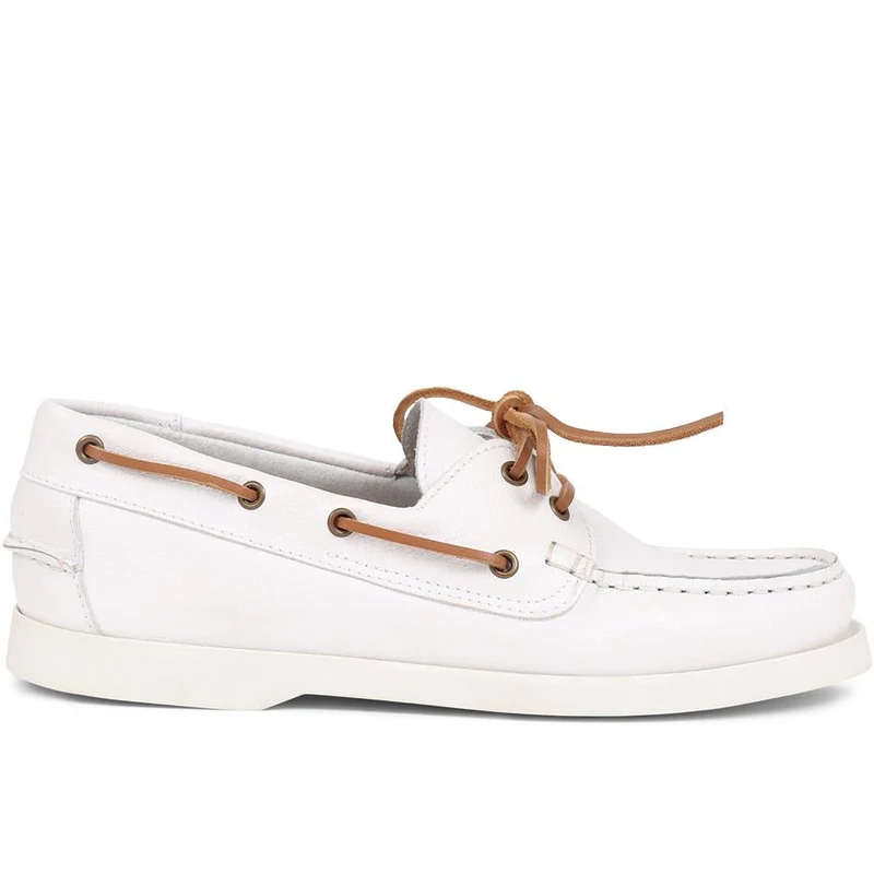 Patrizia Leather Boat Shoes - PATRIZIA / 322 369 - White