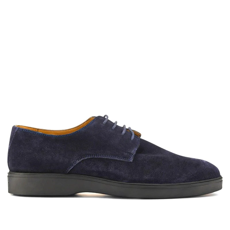 Kade Leather Lace-Up Shoes - KADE / 326 486 - Navy Suede