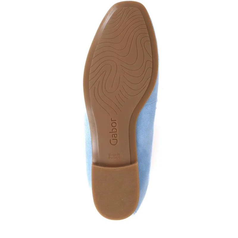 Jangle Gabor Suede Buckle Loafers - GAB37500 / 323 288 - Powder Blue