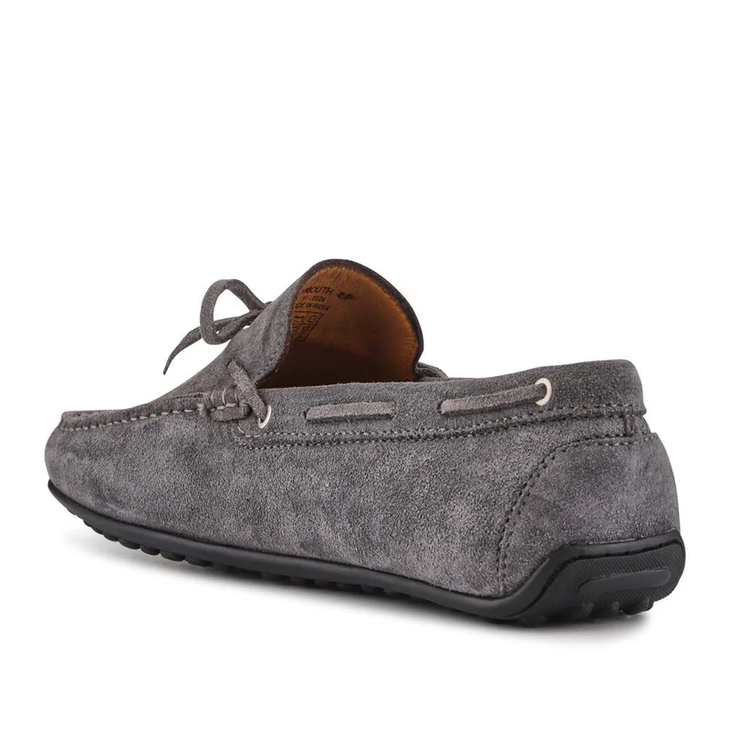 Plymouth Leather Moccasins - PLYMOUTH / 325 094 - Grey Suede