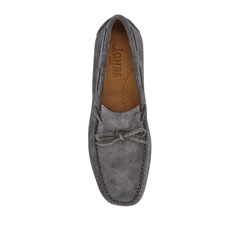 Plymouth Leather Moccasins - PLYMOUTH / 325 094 - Grey Suede