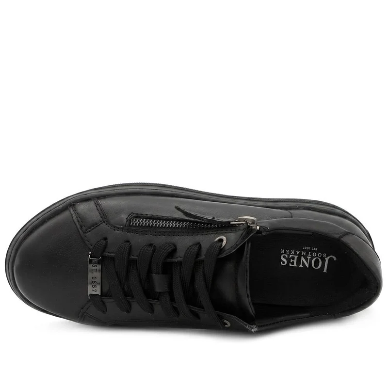 Amaliadawide Wide Fit Leather Platform Trainers - AMALIADAWIDE / 329 929 - Black-Black