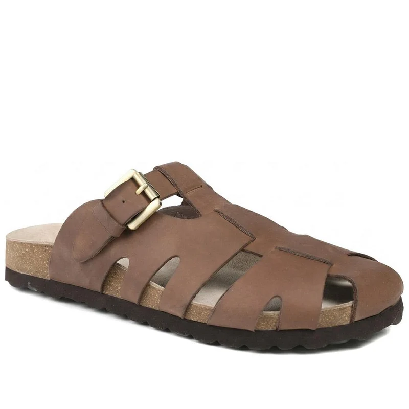 Harper Rose Leather Clog Mules - HARPER-ROSE / 329 098 - Brown Leather