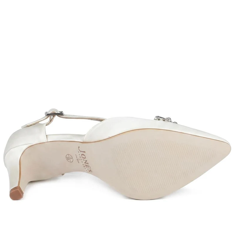 Ysa Leather Stiletto-Heeled Court Shoes - YSA / 327 455 - Ivory Satin