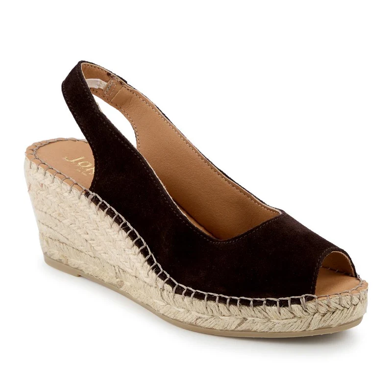 Wide-Fitting Leather Sandals - ROSANNAWIDE / 327 521 - Chocolate Suede