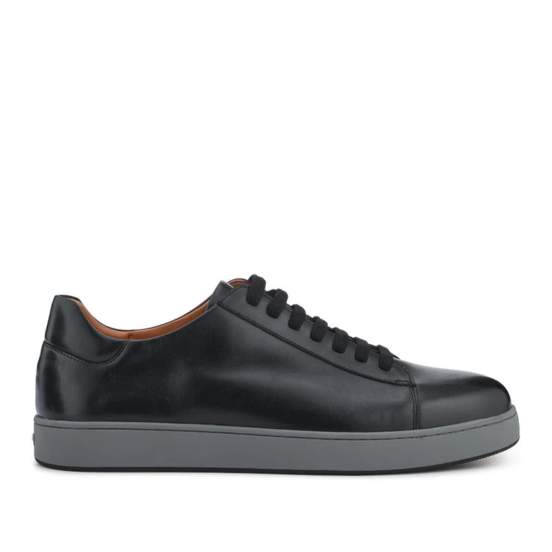 Simone Wide-Fit Leather Trainers - SIMEONE / 328 099 - Black