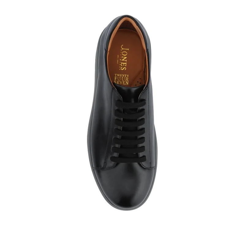 Simone Wide-Fit Leather Trainers - SIMEONE / 328 099 - Black