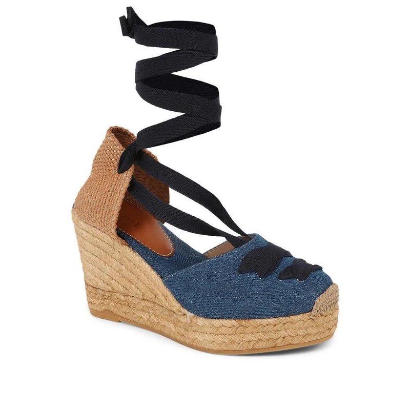 Rosabelle Lace Detail Espadrilles - ROSABELLE / 325 425 - Denim