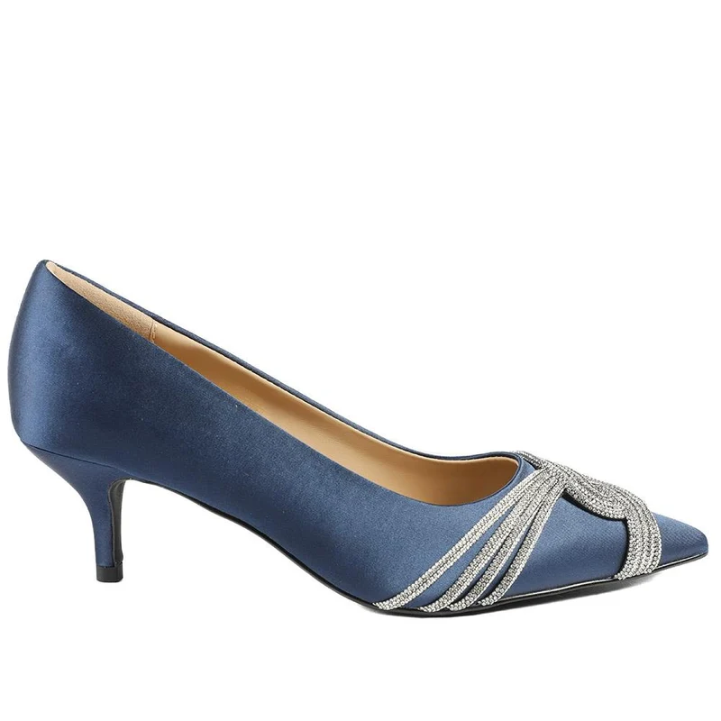 Zaina Embellished Detail Occasion Court Shoes - ZAINA / 329 095 - Navy