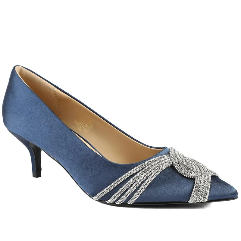 Zaina Embellished Detail Occasion Court Shoes - ZAINA / 329 095 - Navy