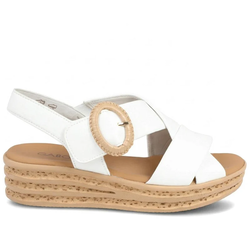 Gabor Auckland Leather Buckled Espadrilles - GAB43523 / 328 867