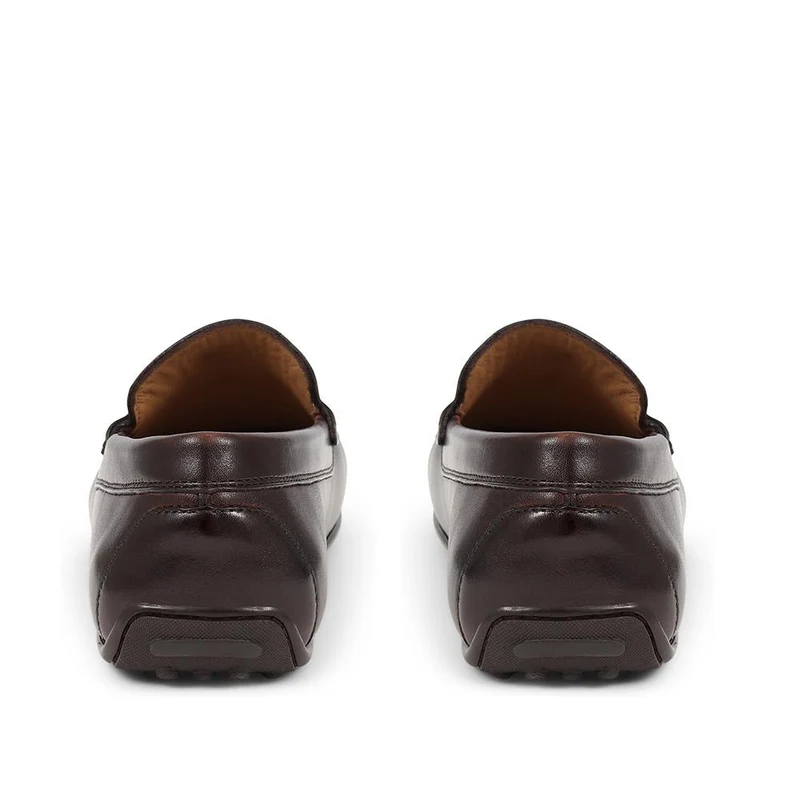 Paterson Leather Moccasins - PATERSON / 325 093 - Dark Brown