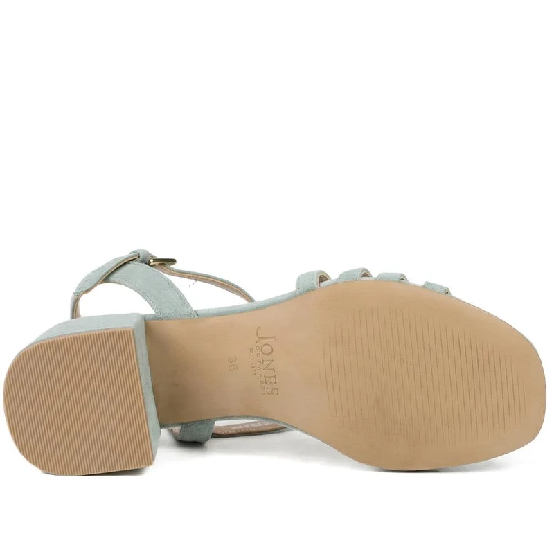 Ginette Wide-Fit Leather Sandals - GINETTEWIDE / 327 388 - Mint