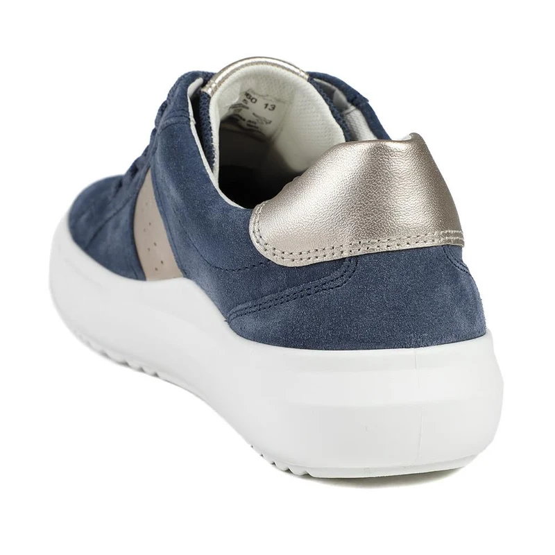 Gabor Jade Leather Lace Up Trainers - GAB43515 / 328 860 - Navy-Pewter