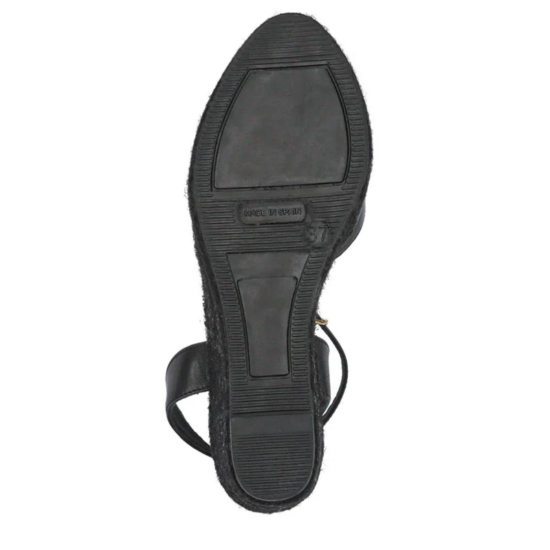 Marchesa Leather Wedge-Heeled Sandals - MARCHESA / 327 169 - Black Leather