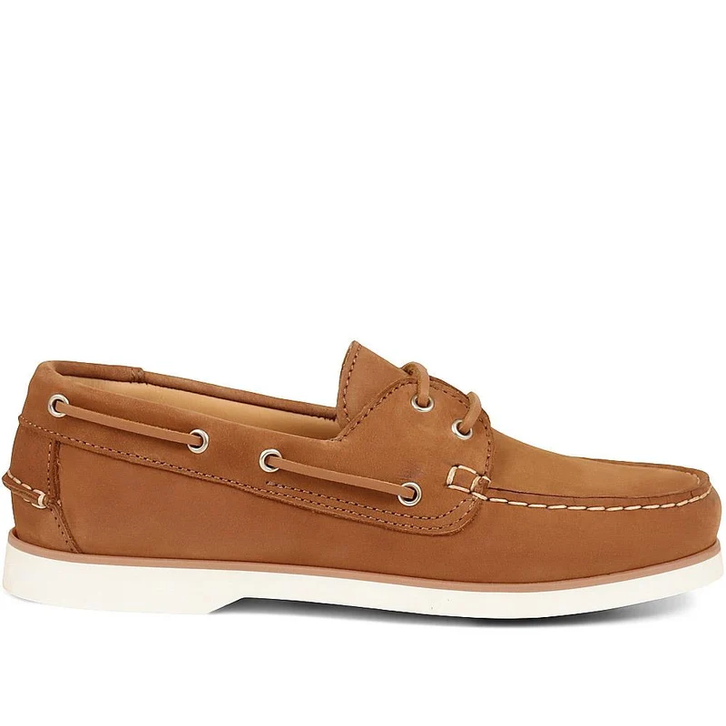 Patrizia Leather Boat Shoes - PATRIZIA / 322 369 - Cognac