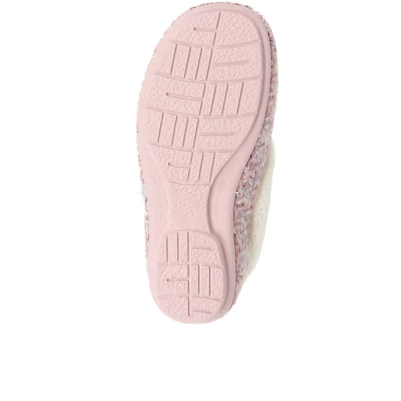 Faux-Fur-Lined Slippers - CARIANA / 324 749 - Pink