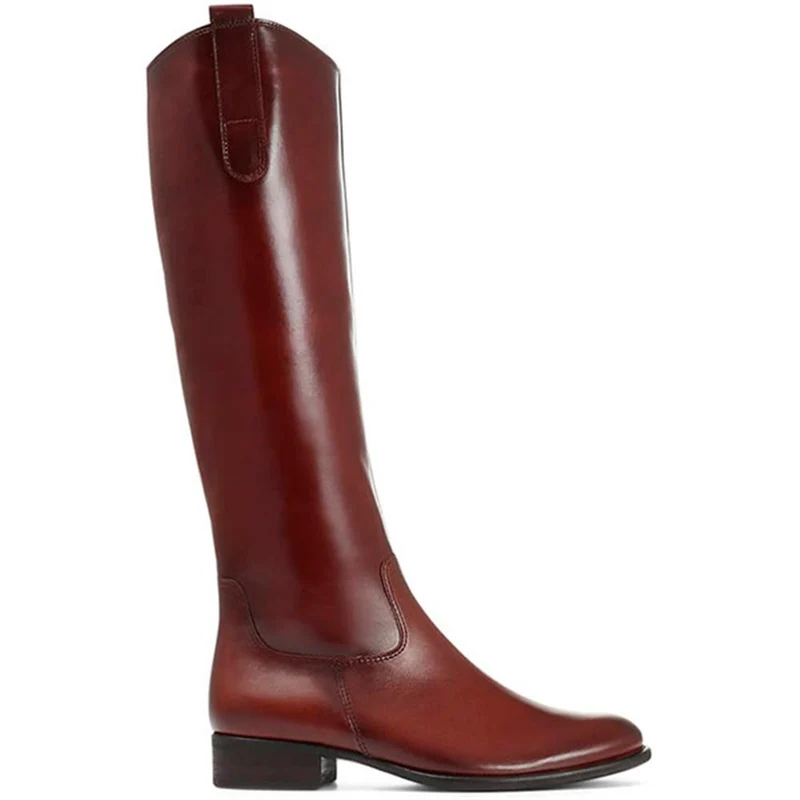 Brook Extra Slim Fit Calf Leather Rider Boots - GAB30576 / 316 817