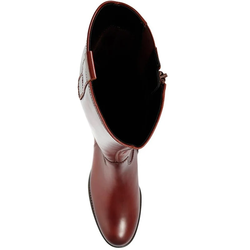 Brook Extra Slim Fit Calf Leather Rider Boots - GAB30576 / 316 817 - Tan