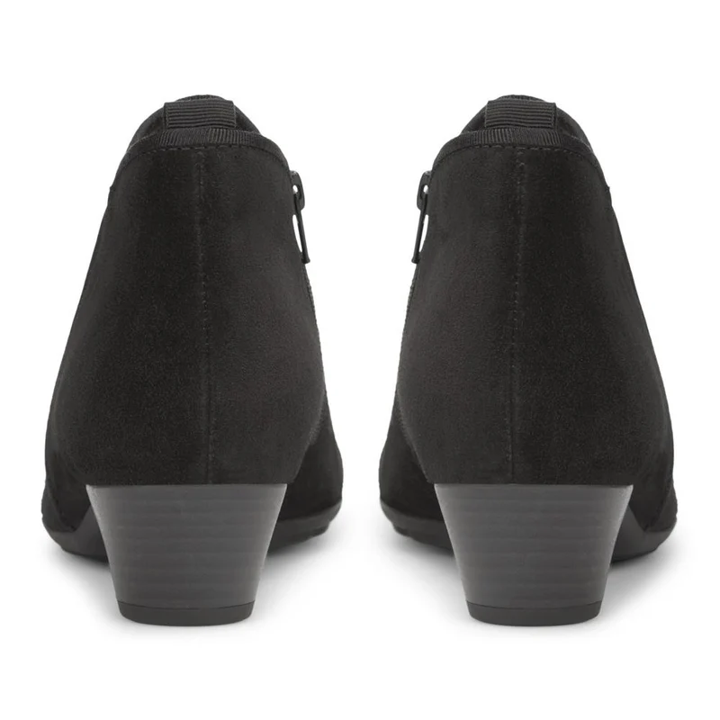 Trudy Wide Fit Leather Ankle Boots - GAB28511 / 313 151 - Black Suede
