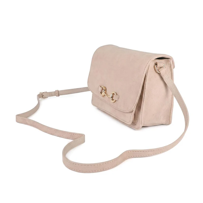 Vitoria Leather Crossbody Bag - VITORIA / 325 464 - Beige Suede