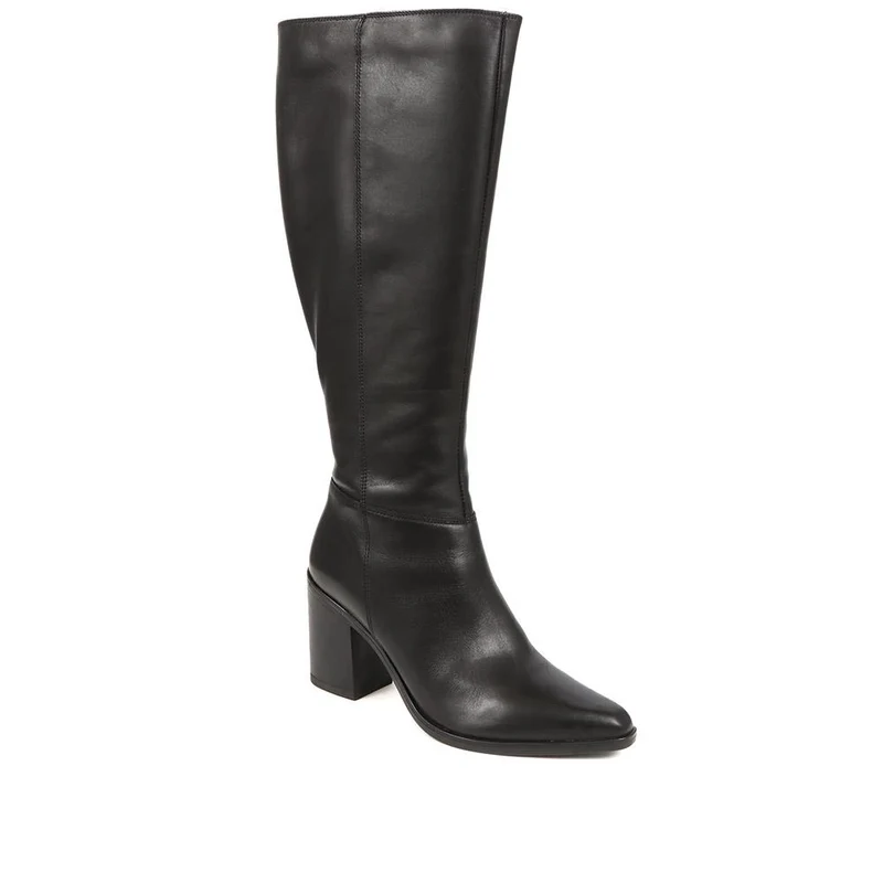 Cagliari Wide Calf Fit Knee-High Boots - CAGLIARIL / 321 032 - Black