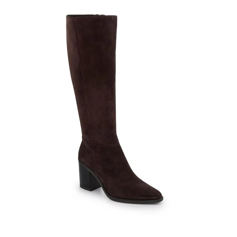 Cagliari Medium Calf Fit Knee-High Boots - CAGLIARIM / 321 031 - Chocolate Suede