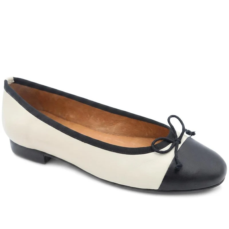 Olivie Leather Pumps - OLIVIE / 330 042 - Black-Beige