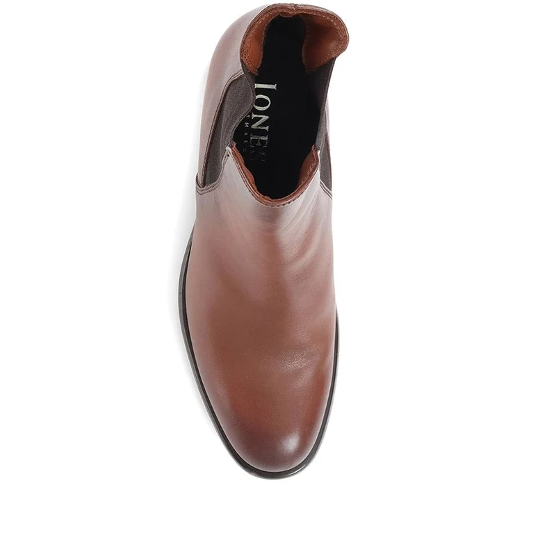 Doria Heeled Leather Chelsea Boots - DORIA / 322 365 - Tan