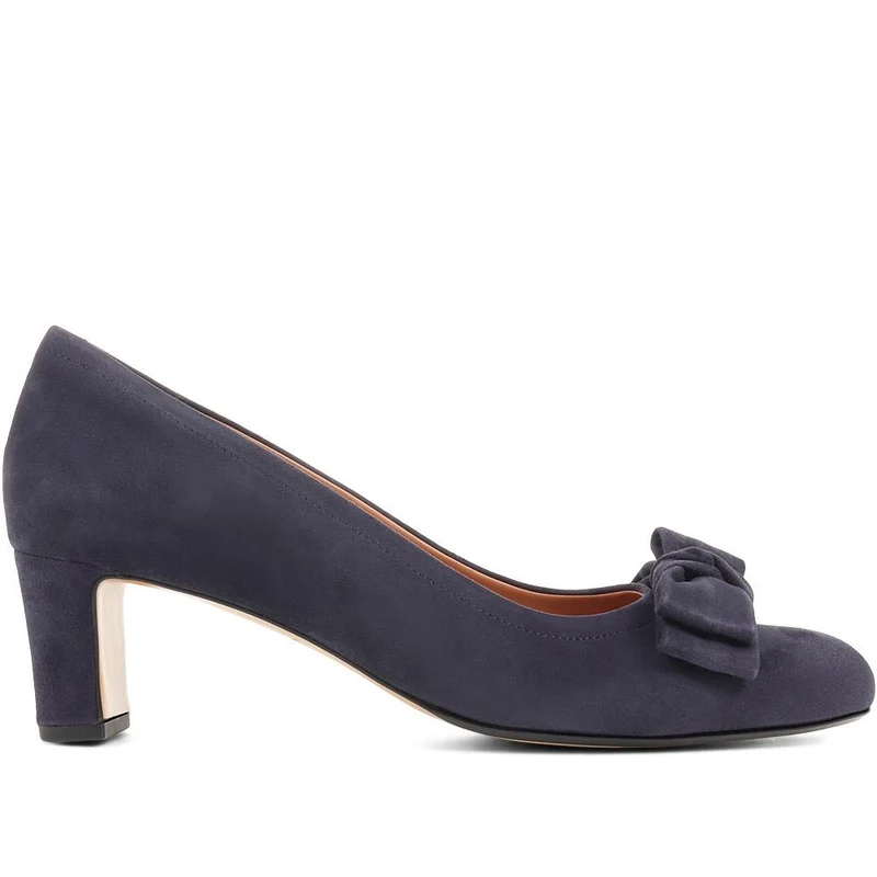 Zelda Bow Detail Court Shoes - ZELDA / 323 596 - Navy
