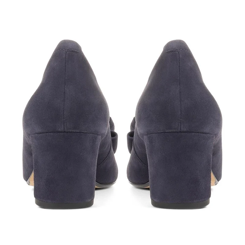 Zelda Bow Detail Court Shoes - ZELDA / 323 596 - Navy