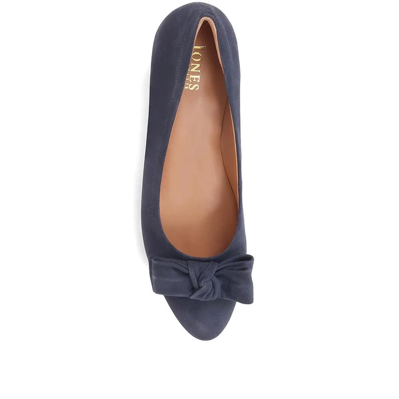 Zelda Bow Detail Court Shoes - ZELDA / 323 596 - Navy