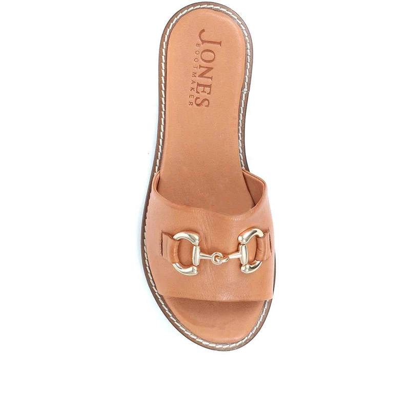 Emillina Leather Buckle Mule Sandals - EMILLINA / 323 646 - Tan