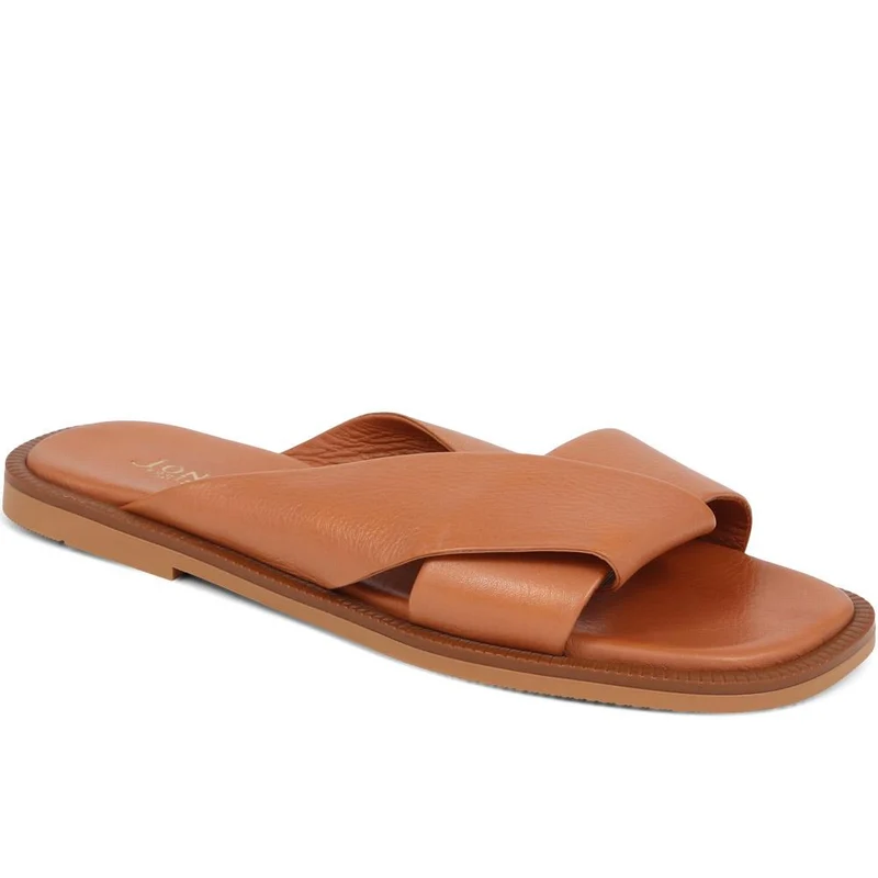 Hazelle Flat Mule Sandals - HAZELLE / 325 227 - Tan