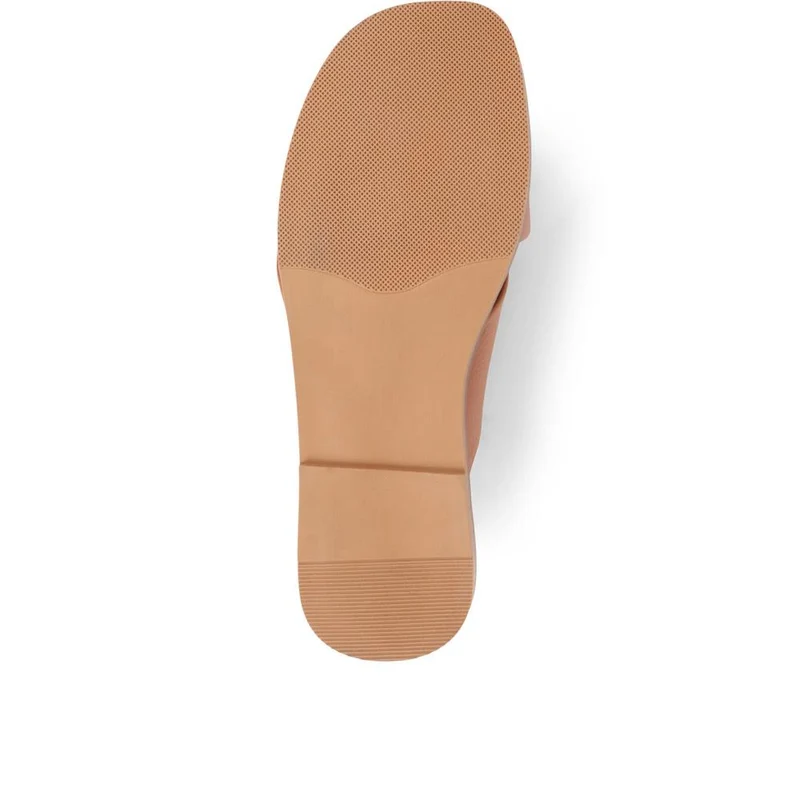 Hazelle Flat Mule Sandals - HAZELLE / 325 227 - Tan
