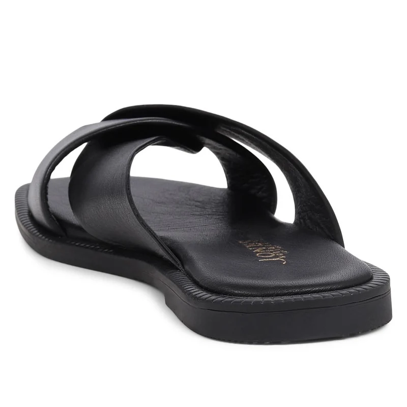 Hazelle Flat Mule Sandals - HAZELLE / 325 227 - Black