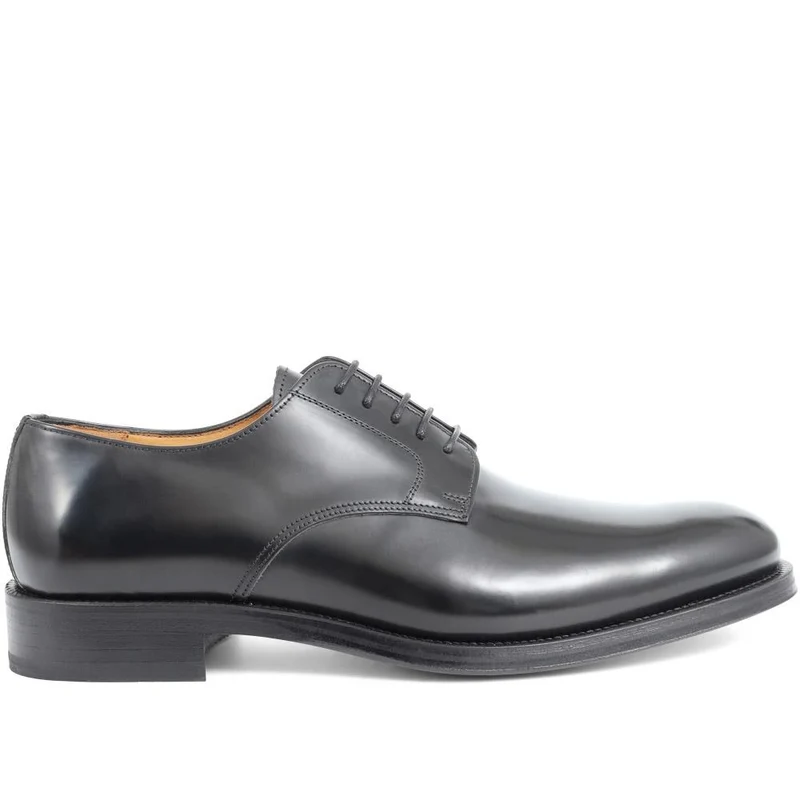 Cambridge Blake Stitched Leather Derby Shoes - CAMBRIDGE2 / 323 783 - Black