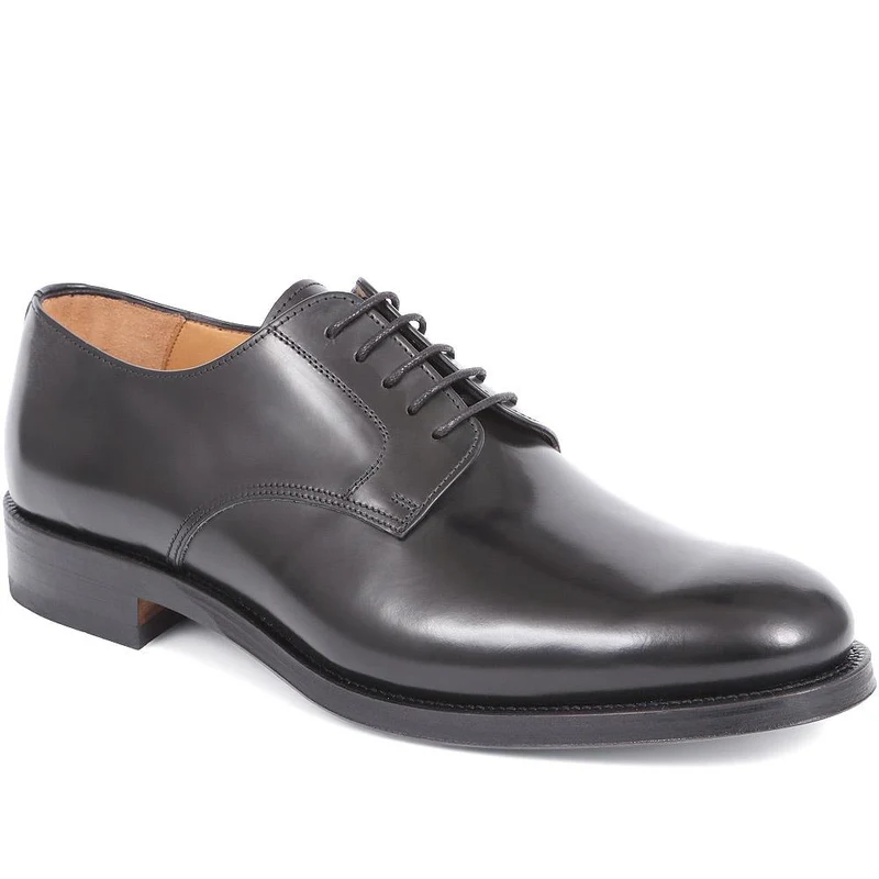 Cambridge Blake Stitched Leather Derby Shoes - CAMBRIDGE2 / 323 783 - Black