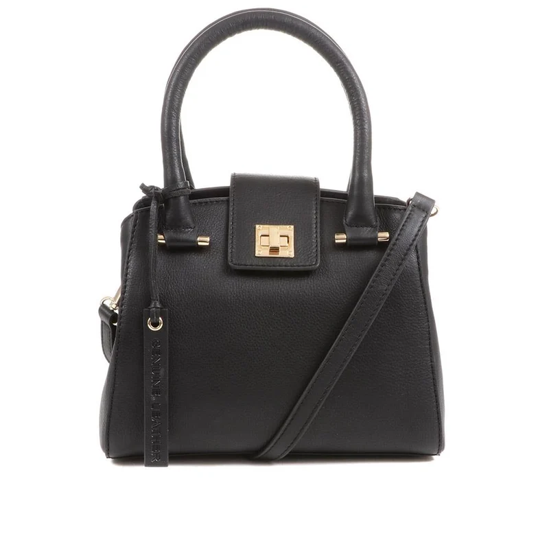 Whimsy Leather Top Handle Bag - WHIMSY / 323 891 - Black